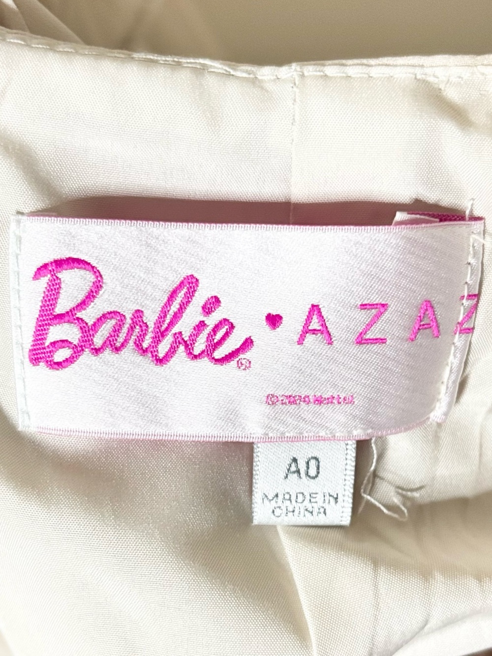 Barbie X Azazie Elegant Cream Ruffled Strap Evening Dress - Picture 4 of 9